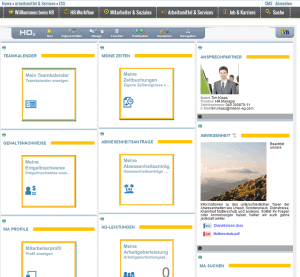 Pflege des "Personal Services" Dashboards