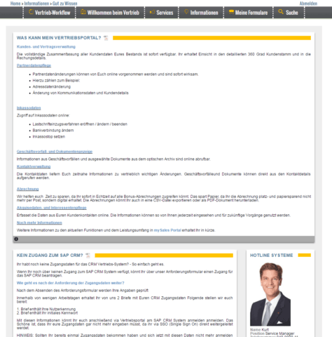 redaktioneller Content - Vertriebsinformationen