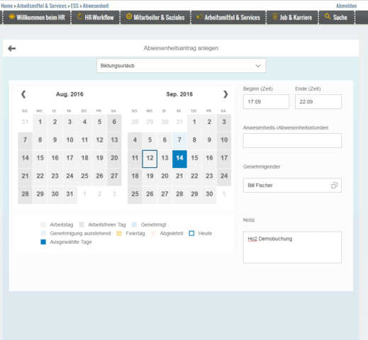 Fiori App "Meine Abwesenheitsanträge"