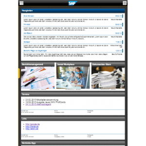 mobile "Portal on Device" Startseite Tablet