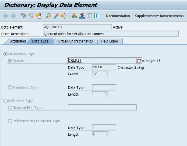 settings of numberrange object ZQUEUEID_SNRO